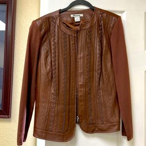 Nygard brown leather jacket